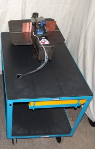 Plieuse hydraulique mobile, actionnée par centrale électrohydraulique avec commande à pédales pour pliage de barre de cuivre de 160x10mm